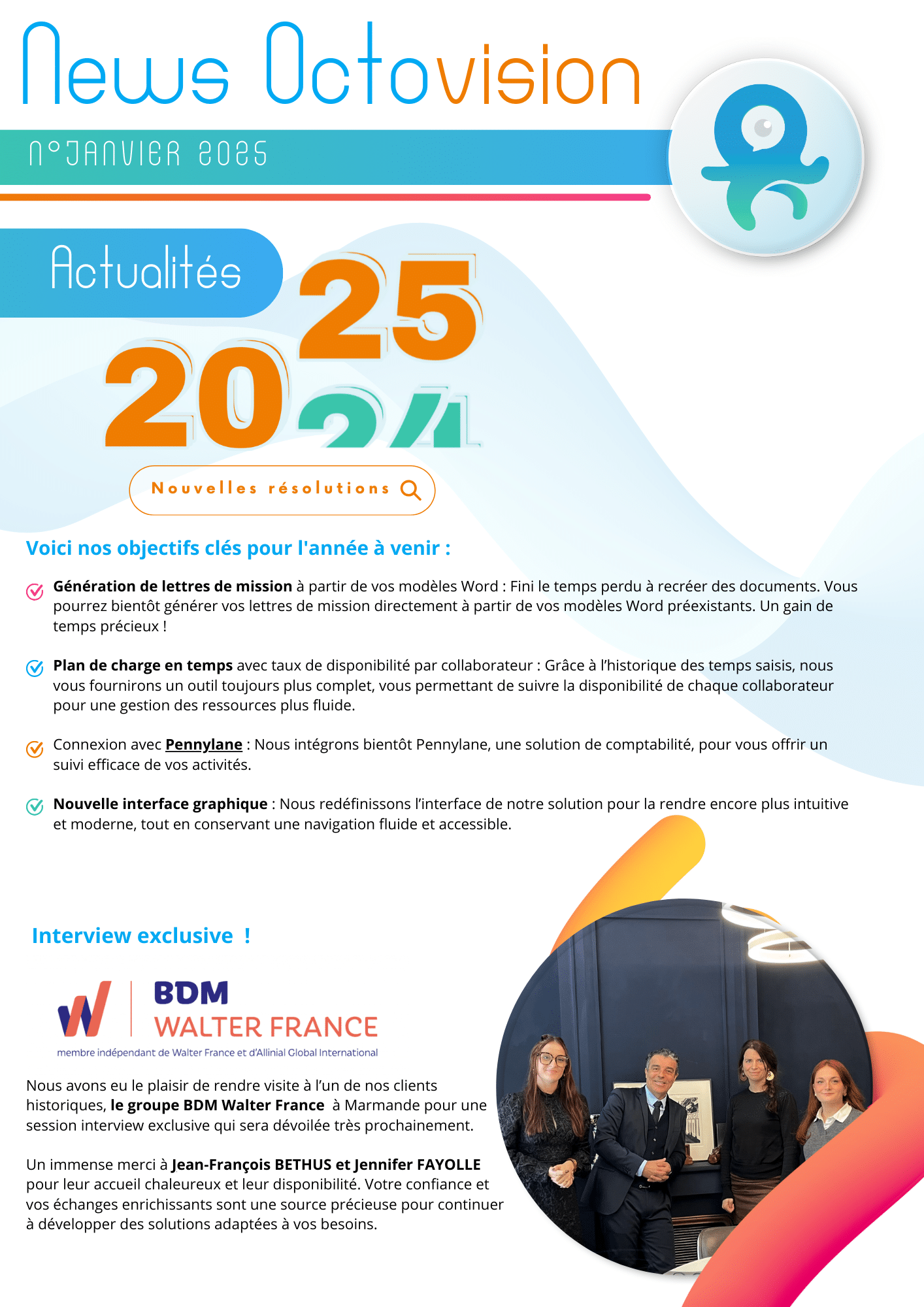 Lire la suite à propos de l’article Newsletters Janvier 2025